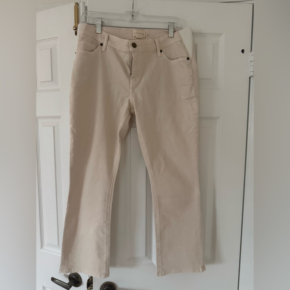 Hatch Maternity Crop Kick Flair Jeans